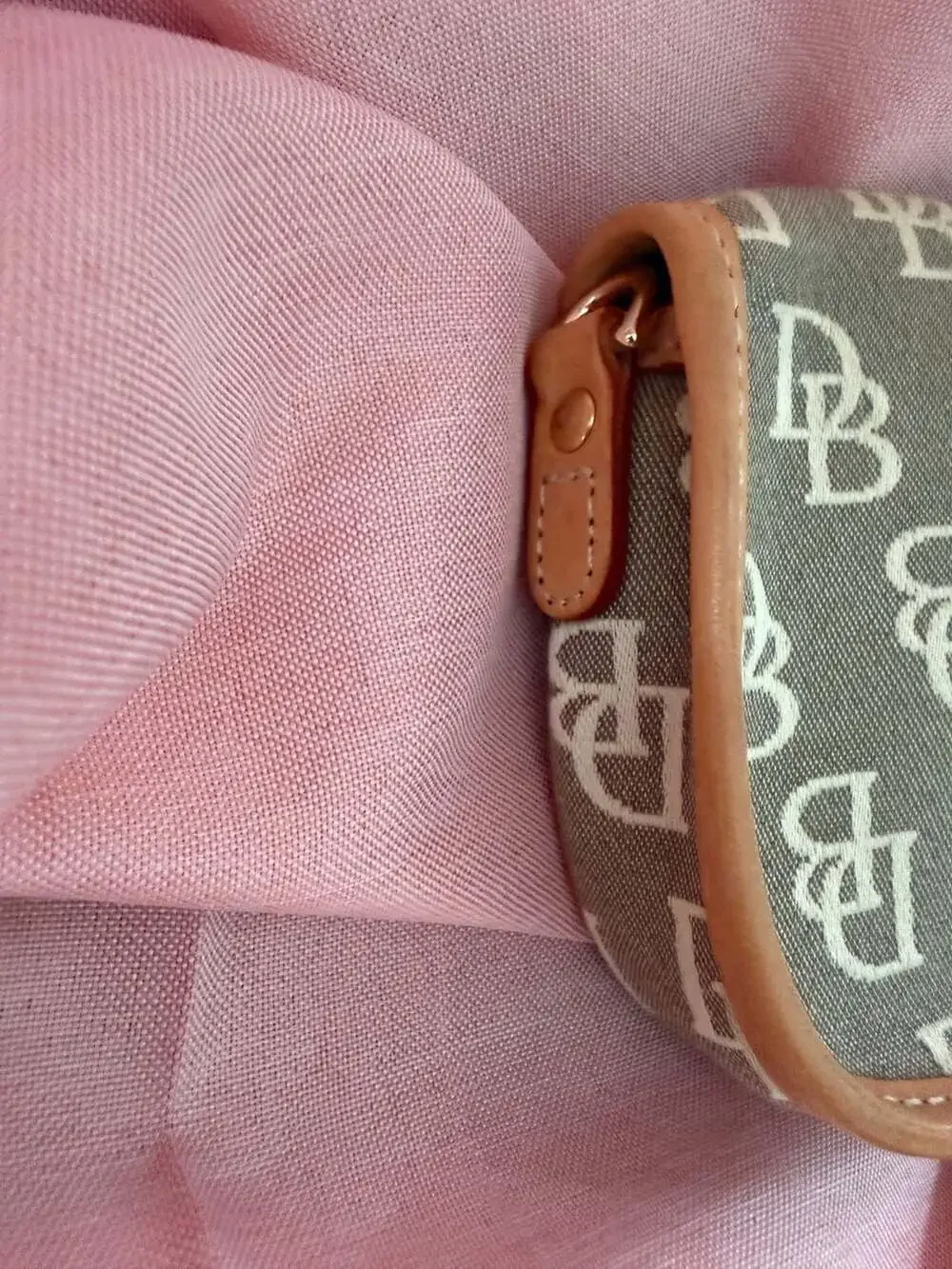 Dooney & Bourke Signature Monogram Jacquard Flap Wristlet